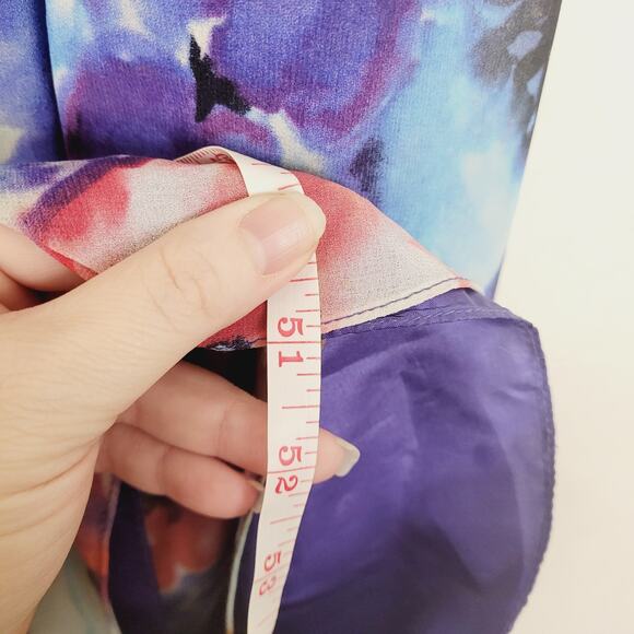 JS Boutique blue floral strapless chiffon gown Size Small Dopamine HOCO Artsy - Picture 13 of 13